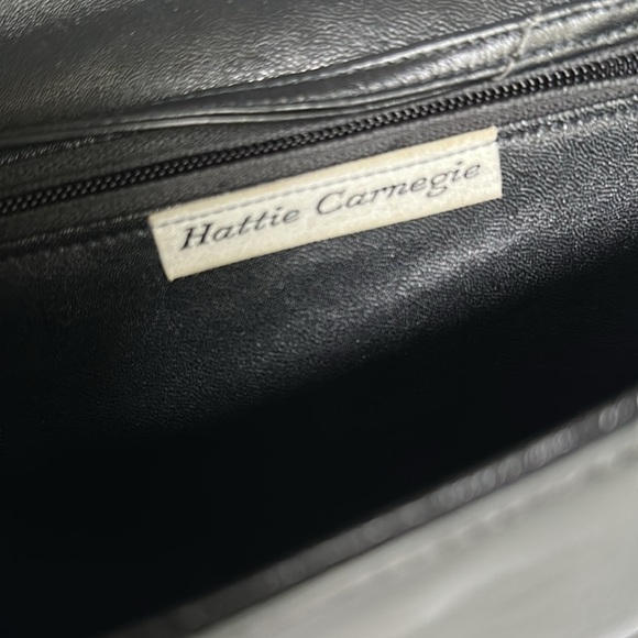 Hattie Carnegie Vintage Bag 12x8x1.5 Magnetic Snap Flap Closure Flaw - Picture 5 of 10